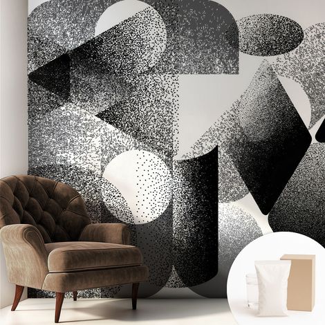 Tapete Vliestapete mit Kleber Wandtapete modern - Tapete mit Motiv - Tapete Schlafzimmer Geometrische Formen 250x250 cm (1/5)