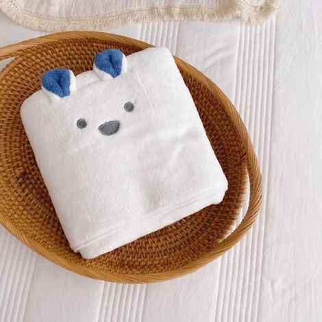 Serviette de bain enfants dessin animé microfibre bonne Absorption d'eau serviettes de plage ours polaire 14070cm (1/4)