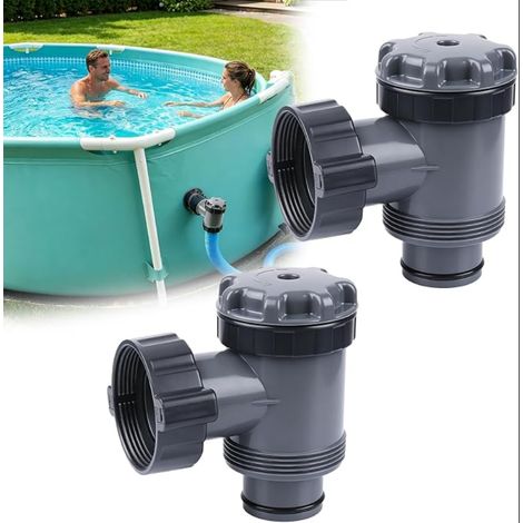 Vannes D'arrêt de Piscine 38 mm, Pompe de Filtration de Piscine, Raccord de Tuyau, Vanne D'entrée/sortie Tuyau 38 mm (1-1/2 pouce) Piscines Hors Sol Pompes de Piscine (1/5)