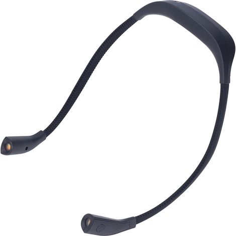 Lampe de lecture portable LED rechargeable par USB, à suspendre autour du cou, pour la lecture et la réparation (noir) (1/5)