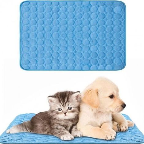 Kühlmatte für Hunde, Kühlmatte, Eissilber, Atmungsaktive Matte, Eisseide, Selbstbelüftete Haustiermatte, Katzentoilette (1/4)