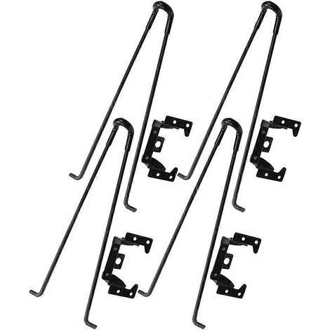 Pieds de table pliables en métal à monter soi-même, adaptés aux bureaux à domicile, dimensions 10,6 × 3,9 × 1,2 pouces, lot de 4. (1/5)