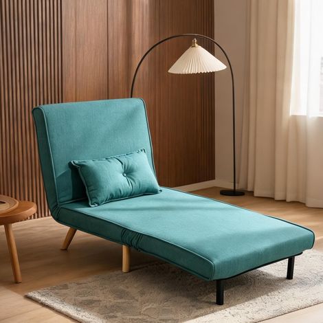 Fauteuil coloris vert en tissu Foam métal 80 x 75 x 87 cm (1/5)