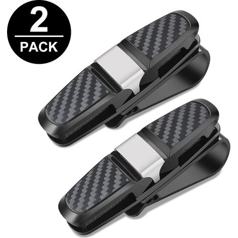 Support à lunettes de soleil pour pare-soleil de voiture, support rotatif à 180° avec pince à carte