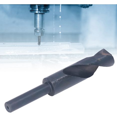 Foret à queue courte de 22,5 mm, foret à queue droite en acier rapide, foret hélicoïdal noir. (1/5)