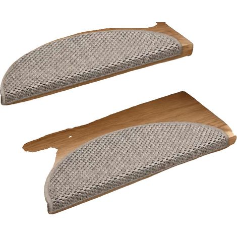 Peldaños antideslizantes para escaleras, fáciles de limpiar, color plata. (1/2)