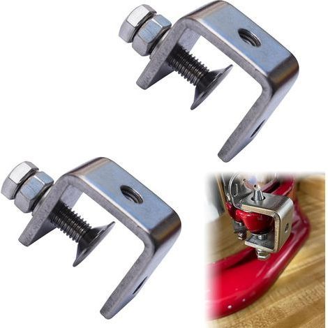 Pinces en C Robustes en Acier Inoxydable 304, Serre-Joints en C Acier Inox, Support de Fixation en C, Pince C Robuste, pour Serre joints et Tendeurs, Outils de Travail du Bois, 2 Pièces (1/5)