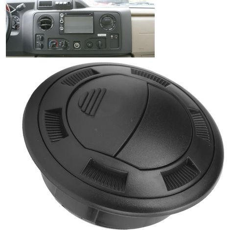 Salida de aire acondicionado de 100/75 mm con rejilla redonda negra para autobuses, autocaravanas y coches eléctricos. (1/5)