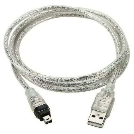 Cable adaptador USB macho a Firewire IEEE 1394 de 4 pines Ilink 1394 para Sony