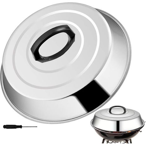 Cloche D'Arrosage pour Plancha Couvercle Rond à Rétention de Chaleur avec Cloche À Burger Pour Plancha Pour Cuisine Barbecue Extérieur Amateurs De Burgers Cuisiniers Maison (1/5)