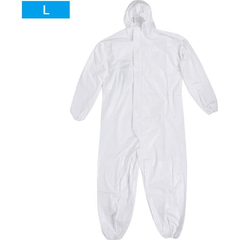 Combinaison de protection jetable avec capuche, intégrale homme-femme, tenue de sécurité corps entier unisexe (1/5)