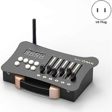 Contrôleur DMX 512 portable mini avec prise standard américaine, contrôleur d'éclairage scénique, contrôleur de projecteurs à faisceau mobile, console de gradation kns (1/5)