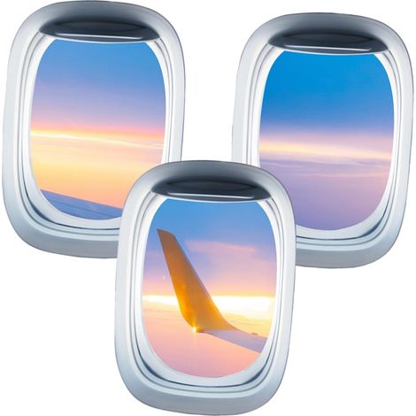 Muraux Pour Fentres Avion 3d Pvc Amovibles Dcoration Paysage (1/5)