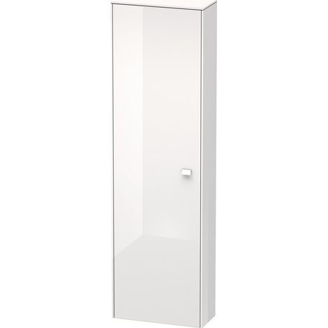 Duravit Brioso Armario alto 177.052,0x24,0 cm, 1 puerta, abatible a la izquierda, 1 balda de madera, 3 baldas de cristal, Color (frente/cuerpo): Decoración Pino Terra, mango cromado - BR1321L1051