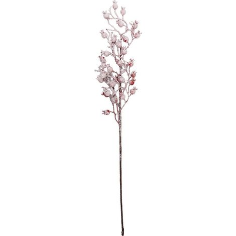 Branche Décorative de Noël en Plastique Rouge pour Vase et Intérieur - 10 x 5 x 60 cm - PANGIVO