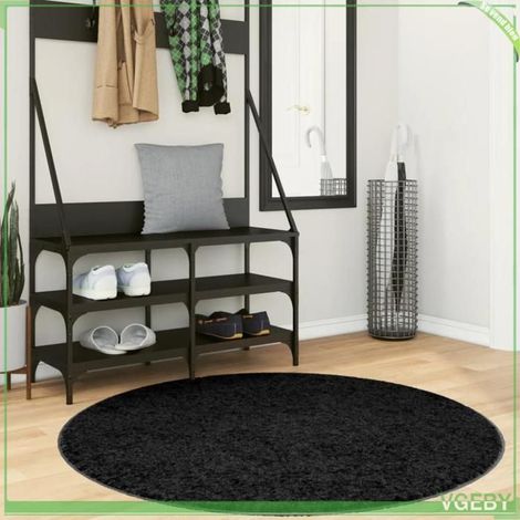 Tapis - FAFEISY - OVIEDO - Noir - 120 cm - 100% polyester (1/5)
