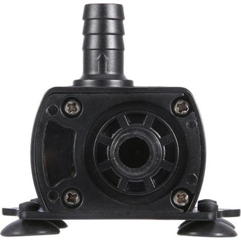 Pompe Submersible Mini USB Ultra Silencieuse 5V DC 250L/H QR50A pour Aquarium/Jardin/Piscine - Noir, Plastique, Diamètre 8mm/8.5mm (1/5)