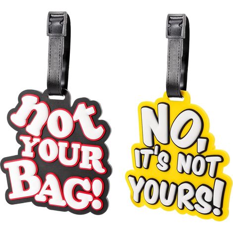 Lot de 2 étiquettes à bagages pour valise de voyage, étiquettes nominatives colorées en silicone, étiquettes d'identification pour valise professionnelle, étiquette d'identification pour bagages de vo