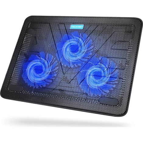 Refroidisseurs PC Portable Ordinateur de 12 à 17 Pouces Silencieux Support Ventilé pour Ordinateur Portable avec 2 Ports USB, 3 Ventilateurs de 118mm, Alimenté Via USB (1/5)