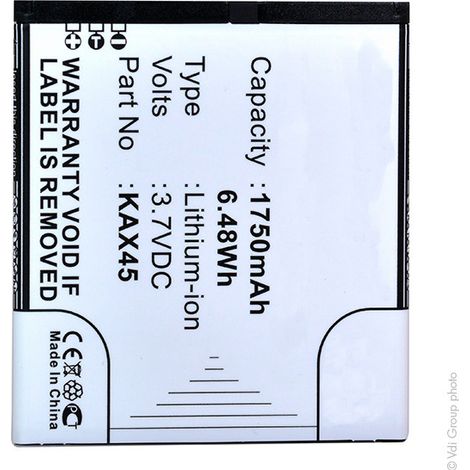 NX - Batterie téléphone, smartphone, GSM pour Kazam 3.7V 1750mAh - KAX45KAX45-XJFA00787 (1/3)