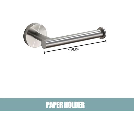 Porte-papier toilette (gris anthracite, noir, or brossé) Ensemble d'accessoires de salle de bain en acier inoxydable : porte-serviettes, anneau porte-serviettes et porte-papier toilette. (1/5)