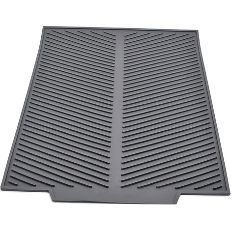 Tapis d'égouttoir en silicone, tapis d'égouttoir pliable, 43,2 x 33 cm, grand tapis d'égouttoir respectueux de l'environnement, résistant à la chaleur, passe au lave-vaisselle (1/5)