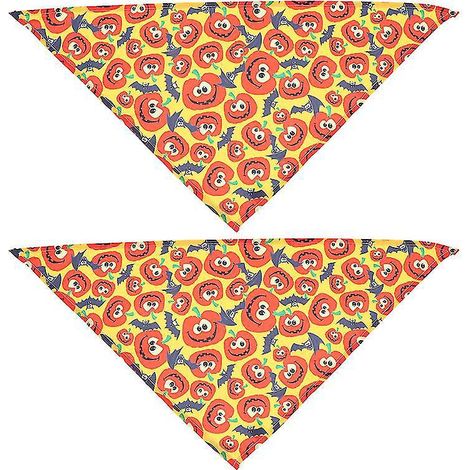 Lot de 2 bandanas pour chien, parfaits pour la décoration d'Halloween.