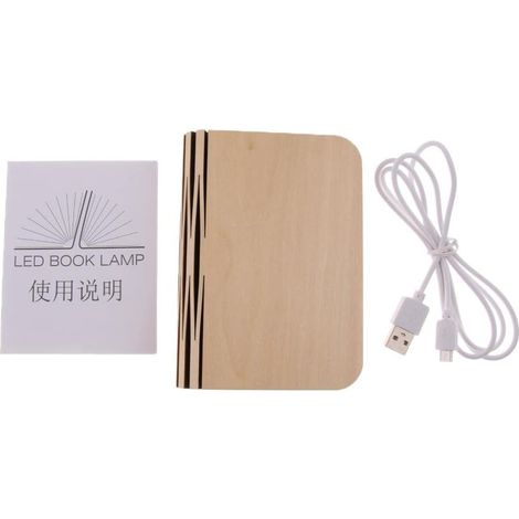 Lot de 10 lampes lecture pliables USB rechargeables Marron Blanc (1/5)