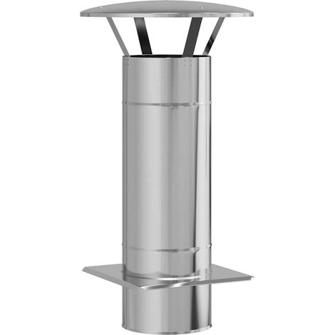Extensión de Chimenea Plateado 35 x 35 x 65 cm Acero inoxidable vidaXL