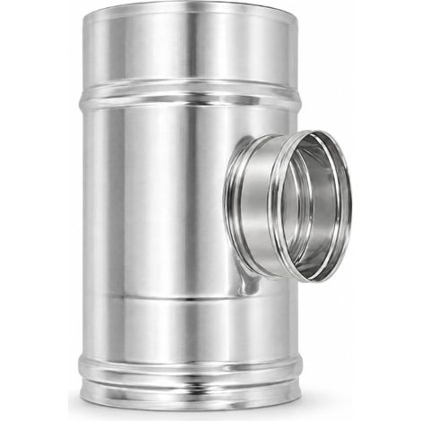 MAKA Raccordo a T 90° Ridotto MP 80 F Canna Fumaria Doppia Parete Ø 80 mm (esterno 100) (1/5)