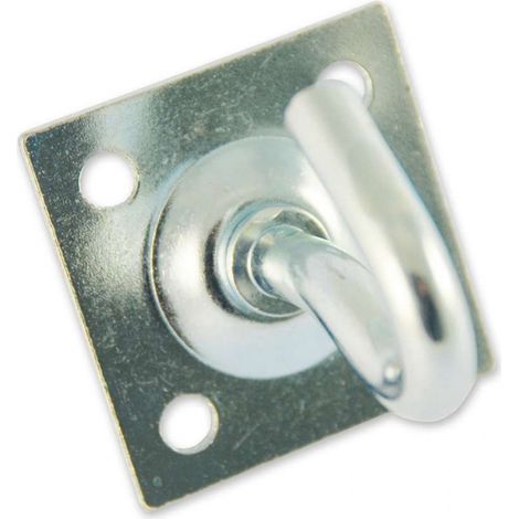 Crochet De Fixation Avec Platine Acier Zingué D7mm Plat - Chapuis