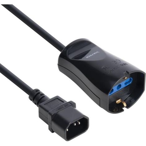 Vultech MU-UPS02 câble électrique Noir 0,125 m IEC C14 Schuko