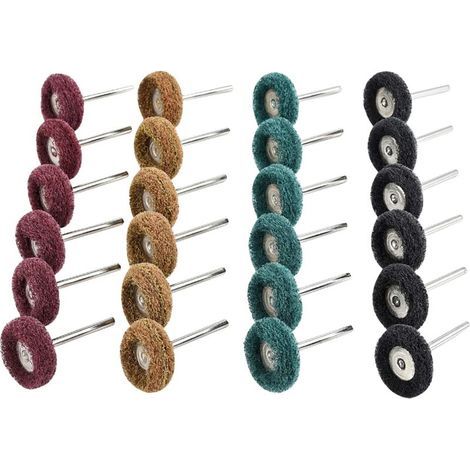 Kit Polissage pour Perceuse - 40 Pièces - Accessoires Dremel Polissage Abrasif de 25mm - Grain 80/150/240/300 - Accessoires de Polissage pour Bois Calcul Bijoux Plaque de Cadran (1/5)