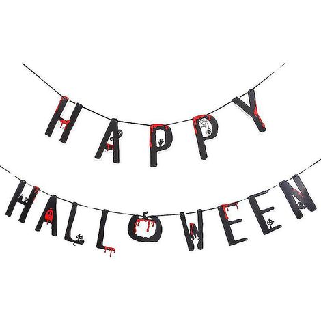1 Halloween-Papierfähnchen zur Halloween-Dekoration