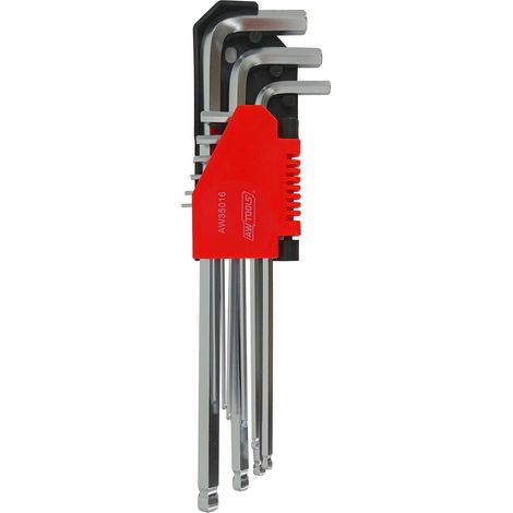 CHIAVI A BRUGOLA AWTOOLS BLACK LINE 9 pz/SFERA (1/2)