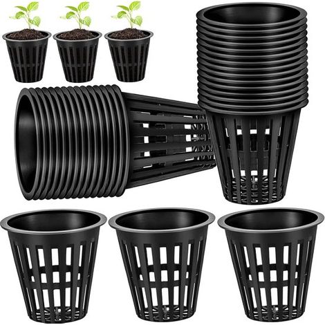 Pot filet de jardin hydroponique adapté - Pour la culture hydroponique et la culture sans sol sur balcons de jardin - Pots filet - 40 pièces (1/5)