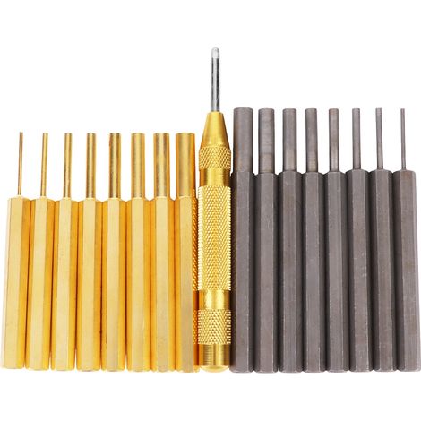 Kit de 18 outils de poinçonnage professionnels en acier au carbone et laiton pour le travail du cuir