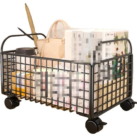 Lagerwagen, langlebiges Material, mühelose Mobilität, Schwarz (1/2)
