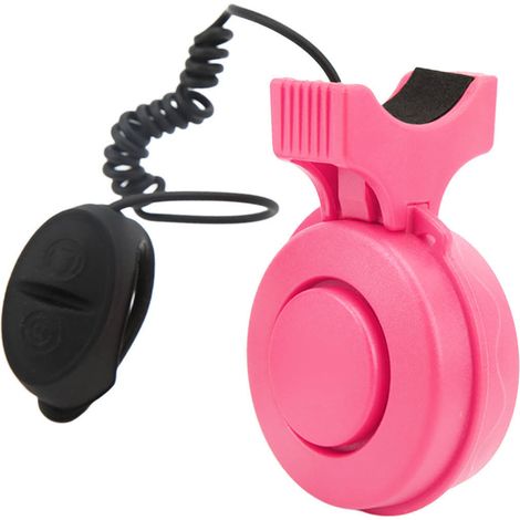 Klaxon de vélo électrique étanche et rechargeable par USB, sonnette pour VTT, vélo de route, scooter, guidon rose (1/5)
