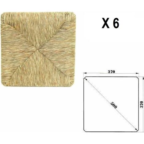 Set 6 piezas de repuesto para sillas modelo Pisa con asiento de paja trenzada
