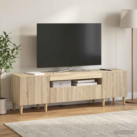 vidaXL LED TV Cabinet ARNHEM 153 x 35 x 43 cm Sonoma Oak (1/5)