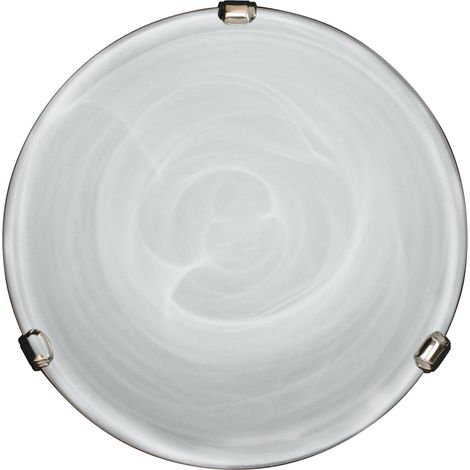 Plafoniera Candellux Duna cromata vetro bianco 30cm E27 (1/2)