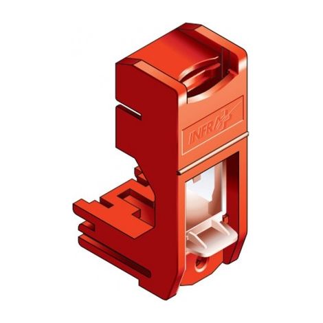 Supports de connecteurs RJ45 (1 port) S-ONE rouge pour panneau 19" ACTASSI SCHNEIDER ELECTRIC VDI9904