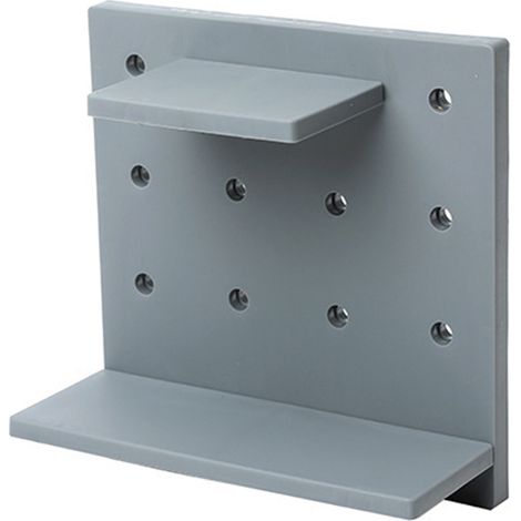Etagère En Plastique Sans Perçage - Support De Rangement Multifonction Pour Cuisine Et Salle De Bain - Gris (1/4)