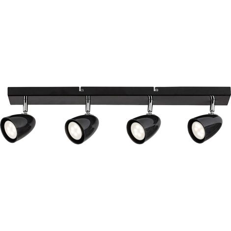 Plafonnier noir 4 spots orientables GU10 Rabalux Perico (1/3)