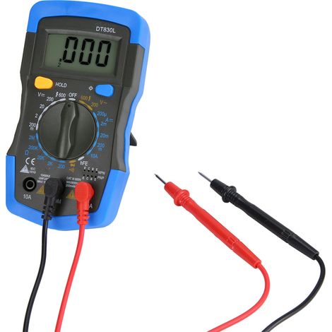 Tragbares, handliches LCD-Digital-Mini-Multimeter mit Gleich- und Wechselspannungs- und Strommessgerät (DT830L) (1/5)