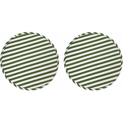 SNQ – Coussins de chaise ronds antidérapants – Lot de 2 – Mousse à mémoire de forme – 33 cm pour tabourets hauts et chaises de bistro (1/5)