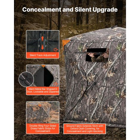 Store de chasse - 270° store de sol pop-up pour 2-3 personnes