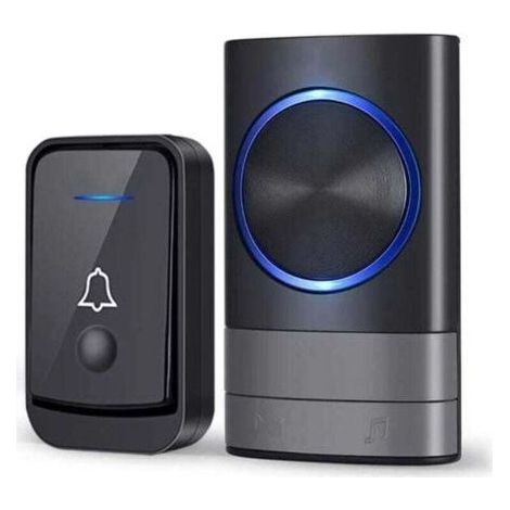 Wireless Doorbell, IP44 Waterproof Outdoor Doorbell, 400 Meters Range, 52 Melodies and 4 Volume Levels, Doorbell Kit with Pluggable Receivers, XXW LED Indicator (1/4)