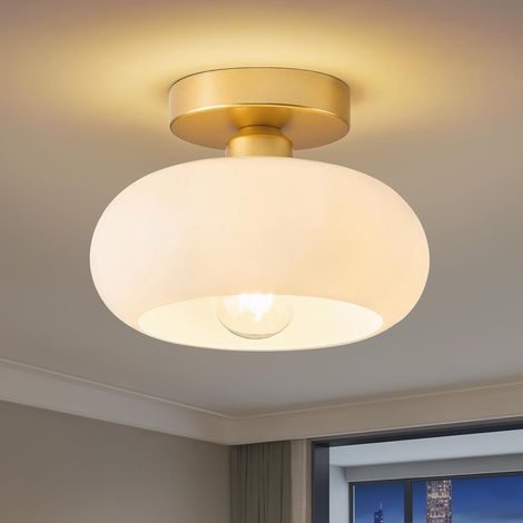 Lustre en Cristal Moderne Doré, E27 Plafonnier Salon, 22CM pour Couloir, Chambre, Salle à Manger, Cuisine (1/5)